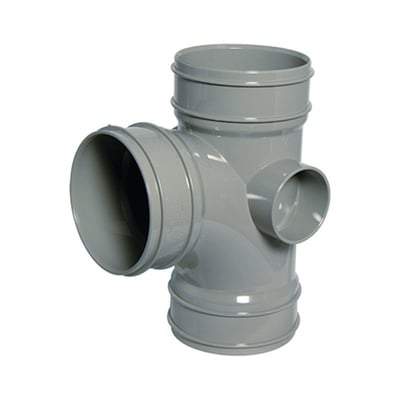 Solvent Weld Soil Branch Socket - 92.5 Degree x 110mm Olive Grey
