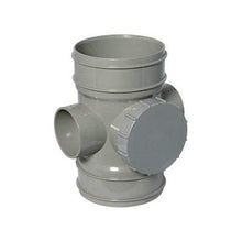 Load image into Gallery viewer, Solvent Weld Soil Access Pipe - 110mm Olive Grey - Floplast Drainage
