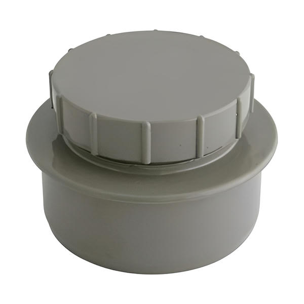 Solvent Weld Soil Screwed Access Cap - 110mm Olive Grey