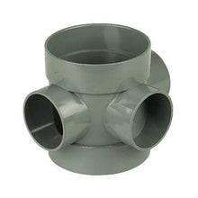 Load image into Gallery viewer, Solvent Weld Soil Short Boss Pipe - 110mm Olive Grey - Floplast Drainage
