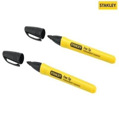 Fine Tip Permanent Marker Black (Pack of 2) - Stanley