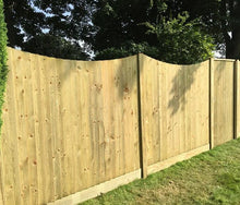 Load image into Gallery viewer, Concave Top Featherboard Fence Panel - All Sizes - Jacksons Fencing
