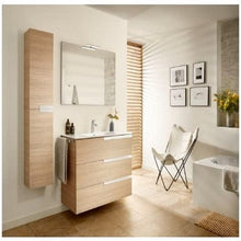 Load image into Gallery viewer, Victoria-N 600mm 3 Drawer Base Bathroom Unit - Basin, Mirror &amp; Spotlight Pack - All Colours - Roca
