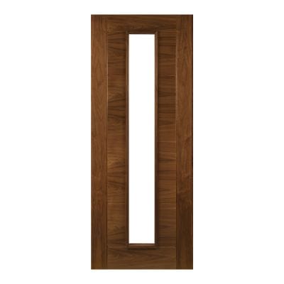 Seville Prefinished Walnut Glazed (1 Light) Internal Fire Door FD30 - All Sizes - Deanta