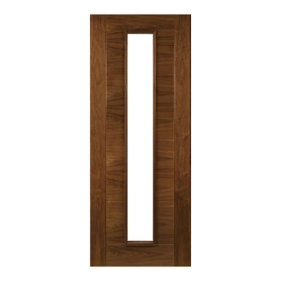 Seville Prefinished Walnut Glazed (1 Light) Internal Door - All Sizes - Deanta