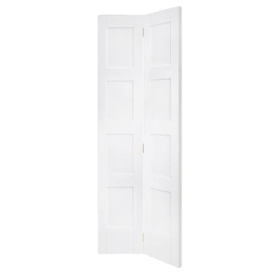 Shaker 4 Panel Bi-Fold Internal White Primed Door - XL Joinery