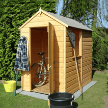 Load image into Gallery viewer, Shiplap 6ft x 4ft Single Door Apex Shetland Shed - Shire
