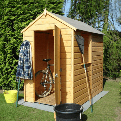 Shiplap 6ft x 4ft Single Door Apex Shetland Shed - Shire