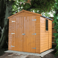 Load image into Gallery viewer, Shiplap 6ft x 6ft Double Door Apex Arran Shed w/ Window - Shire
