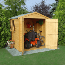 Load image into Gallery viewer, Shiplap 6ft x 6ft Double Door Apex Arran Shed w/ Window - Shire
