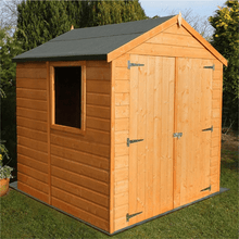 Load image into Gallery viewer, Shiplap 6ft x 6ft Double Door Apex Arran Shed w/ Window - Shire
