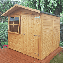 Load image into Gallery viewer, Shiplap 7ft x 7ft Single Door Apex Abri Shed w/ Window - Shire
