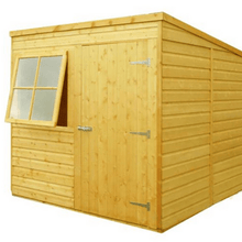 Load image into Gallery viewer, Shiplap 7ft x 7ft Single Door Pent Shed w/ Window - Shire
