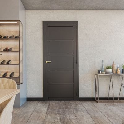 Deanta Shoreditch Black Prefinished Internal Door - All Sizes - Deanta