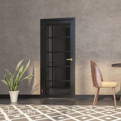 Shoreditch Black Prefinished Tinted Glaze Internal Door - All Sizes - Deanta