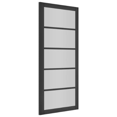 Shoreditch Black Prefinished Glazed Internal Door - All Sizes - Deanta