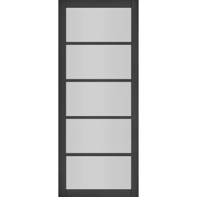 Shoreditch Black Prefinished Glazed Internal Door - All Sizes - Deanta
