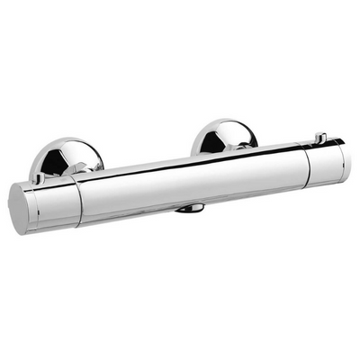 Minimalist Exposed Chrome Thermostatic Bar Valve - Aqua