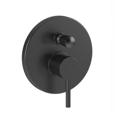 Vibe Concealed 2-Way Matt Black Shower Valve - Aqua