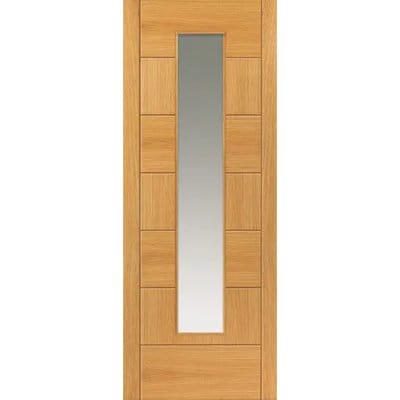 Sirocco Oak Pre-Finished Glazed Internal Door - All Sizes - JB Kind