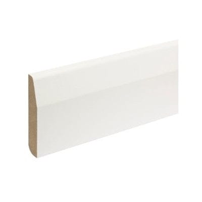 Skirting Board MDF Painted Truprofile Chamfered/Pencil Round - 14.5mm x 94mm x 4.4m - Build4less.co.uk
