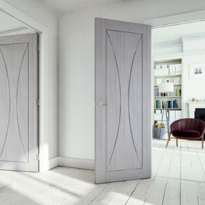 Sorrento Light Grey Ash Internal Door - All Sizes - Deanta