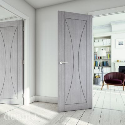 Sorrento Light Grey Ash Internal Fire Door FD30 - All Sizes - Deanta