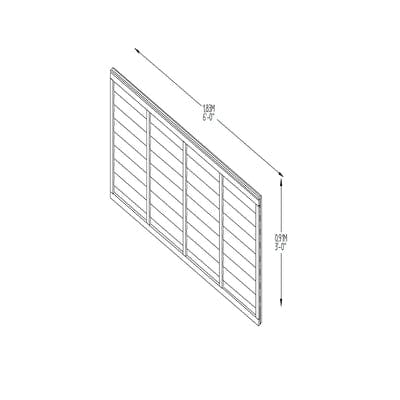Forest 6ft x 3ft Pressure Treated Superlap Fence Panel - Forest Garden