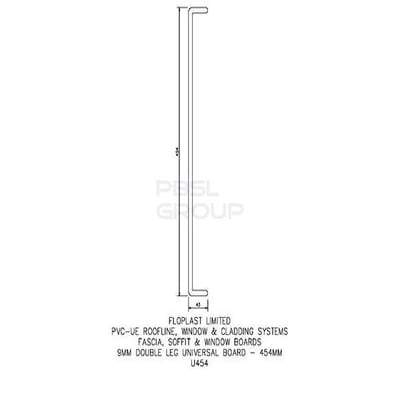 Cover Board Box End Anthracite Grey Woodgrain - Floplast Fascia Board
