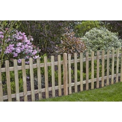 Forest 6ft x 3ft Pressure Treated Ultima Pale Picket Fence Panel - Forest Garden