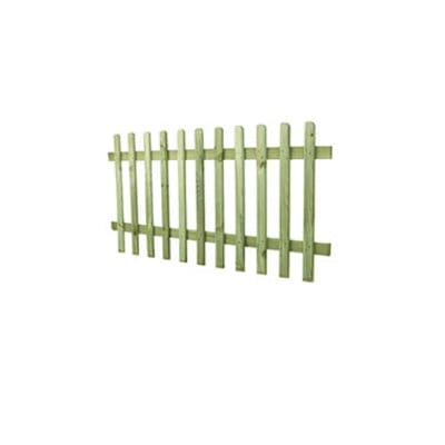 Forest 6ft x 3ft Pressure Treated Ultima Pale Picket Fence Panel - Forest Garden