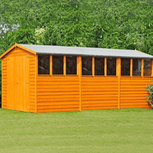 Load image into Gallery viewer, Overlap Double Door Shed w/ Windows - All Sizes - Shire
