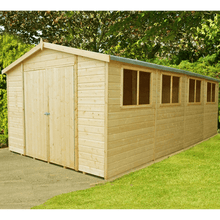 Load image into Gallery viewer, Premium Handmade Double Door Workspace Shed w/ Windows - All Sizes - Shire
