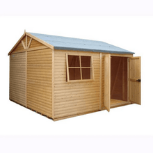 Load image into Gallery viewer, Mammoth Loglap Double Door Premium Handmade Shed w/ Window - All Sizes - Shire
