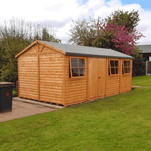 Load image into Gallery viewer, Mammoth Loglap Double Door Premium Handmade Shed w/ Window - All Sizes - Shire
