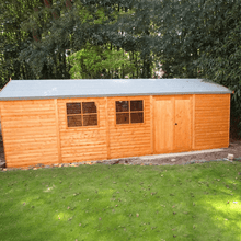 Load image into Gallery viewer, Mammoth Loglap Double Door Premium Handmade Shed w/ Window - All Sizes - Shire
