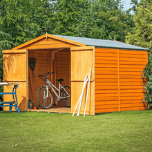 Load image into Gallery viewer, Overlap 10ft x 6ft Double Door Pent Shed - Shire
