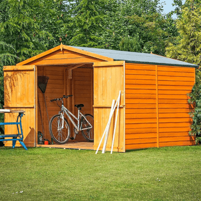 Overlap 10ft x 6ft Double Door Pent Shed - Shire