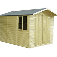 Load image into Gallery viewer, Shiplap 7ft x 10ft Double Door Apex Guernsey Shed w/ Window - Shire
