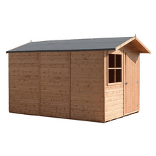 Load image into Gallery viewer, Shiplap 7ft x 10ft Single Door Apex Barraca Shed w/ Window - Shire
