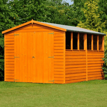 Load image into Gallery viewer, Overlap Double Door Shed w/ Windows - All Sizes - Shire
