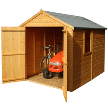 Load image into Gallery viewer, Shiplap Double Door Apex Warwick Shed w/ Window - All Sizes - Shire
