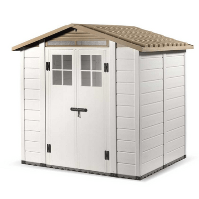 Double Door Tuscany Evo 120 PVC Shed w/ Windows - All Sizes - Shire