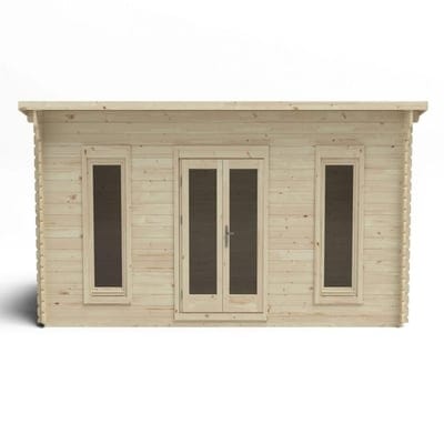 Forest Arley 6m x 3m Cabin - Pent Roof, Double Glazed Polyester Felt,