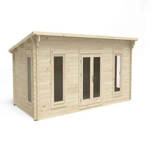 Load image into Gallery viewer, Forest Arley 6m x 3m Cabin - Pent Roof, Double Glazed 24kg Polyester Felt, No Underlay - Forest Garden
