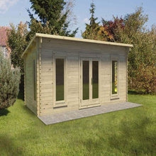 Load image into Gallery viewer, Forest Arley 6m x 3m Cabin - Pent Roof, Double Glazed 24kg Polyester Felt, No Underlay
