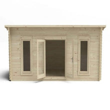 Load image into Gallery viewer, Forest Arley 6m x 3m Cabin - Pent Roof, Double Glazed 24kg Polyester Felt, No Underlay
