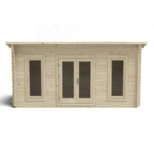 Load image into Gallery viewer, Forest Elmley 5m x 3m Log Cabin - Pent Roof, Double Glazed 24kg Polyester Felt, No Underlay - Forest Garden
