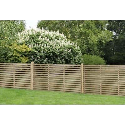 Forest 6ft x 3ft Pressure Treated Contemporary Slatted Fence Panel