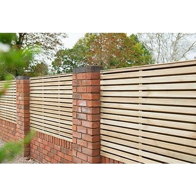 Forest 6ft x 3ft Pressure Treated Contemporary Double Slatted Fence Panel - Forest Garden